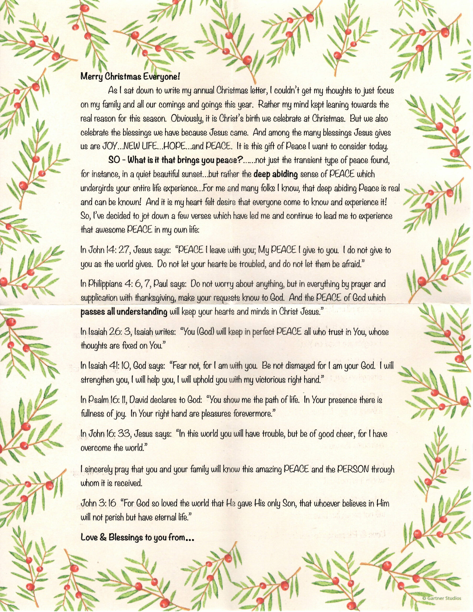 a boastful christmas letter » reasons for hope* jesus